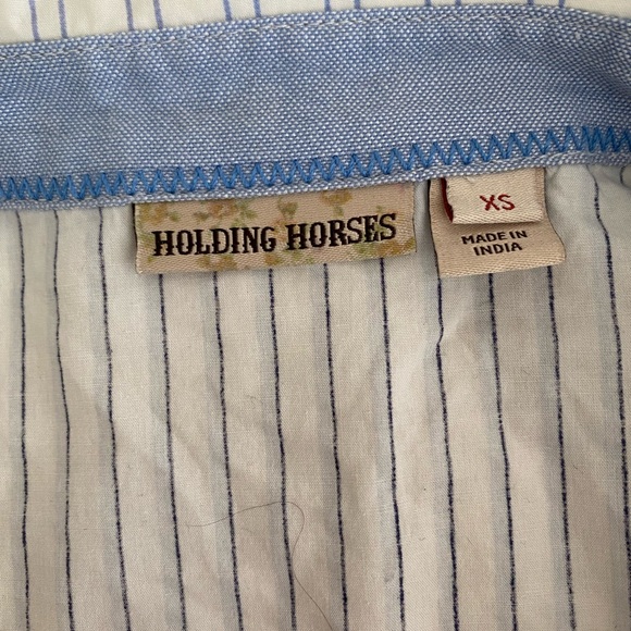 Anthropology Holding Horses Striped Button-Down Tunic XS - Picture 4 of 6